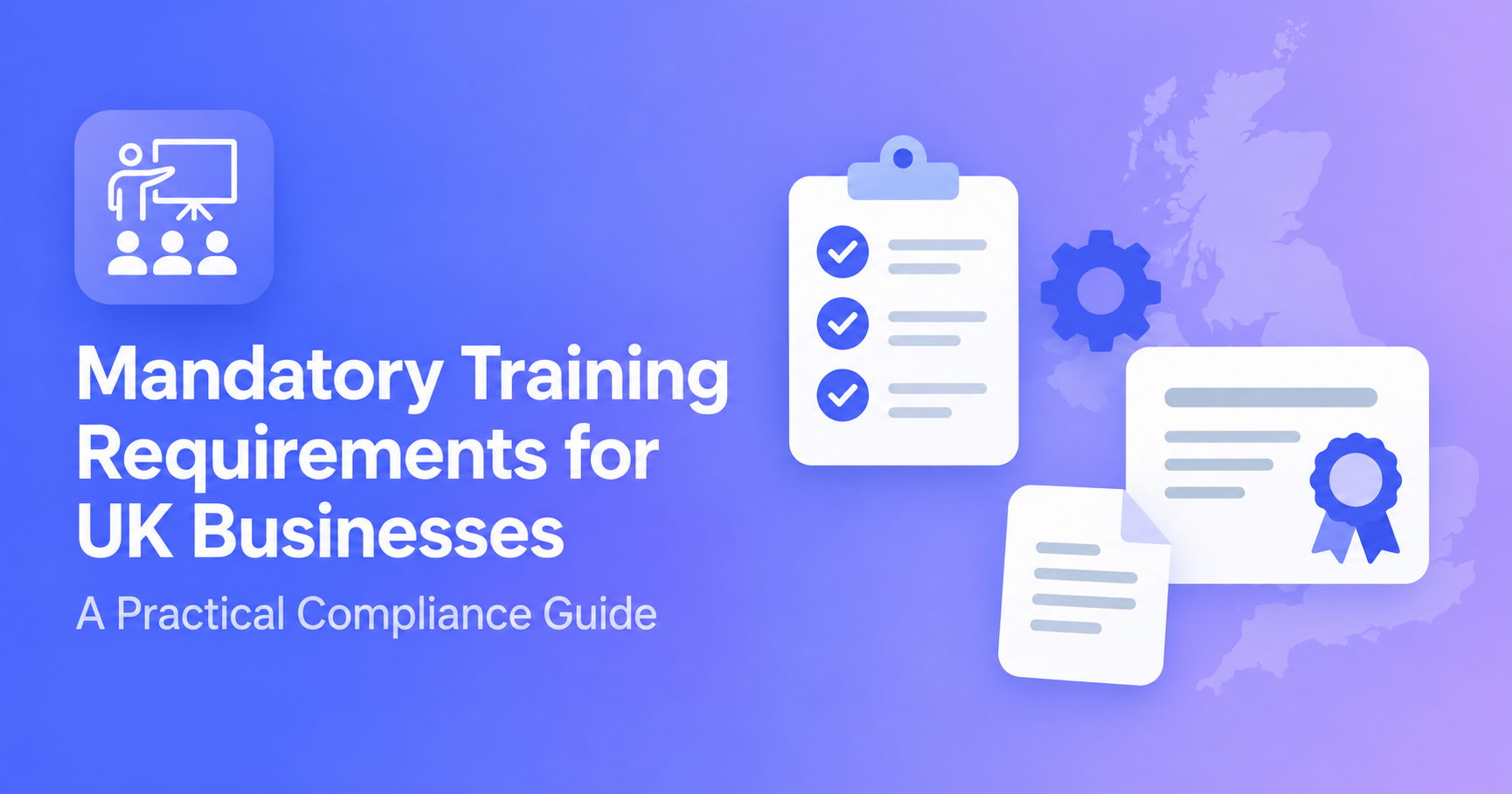 Mandatory training requirements breakdown for UK businesses showing legally required, regulator-mandated, and organisation-mandated training categories