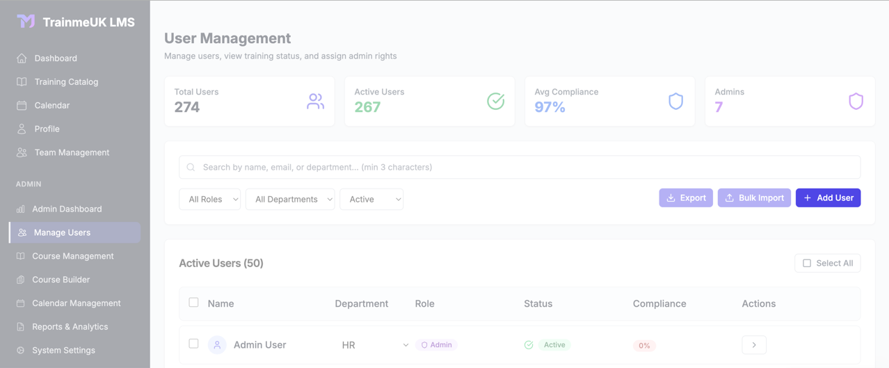 Click the Add User button